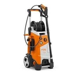 A clear-cut STIHL RE 170 electric water blaster on a white background
