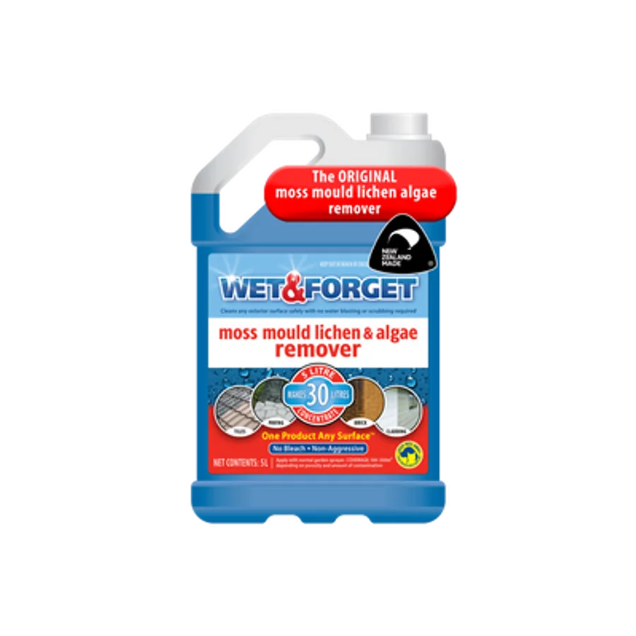 A Wet & Forget Classic 5L concentrate container